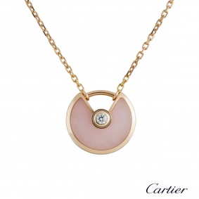 Cartier Amulette de Cartier Rose Gold Diamond & Opal Necklace B7224519 